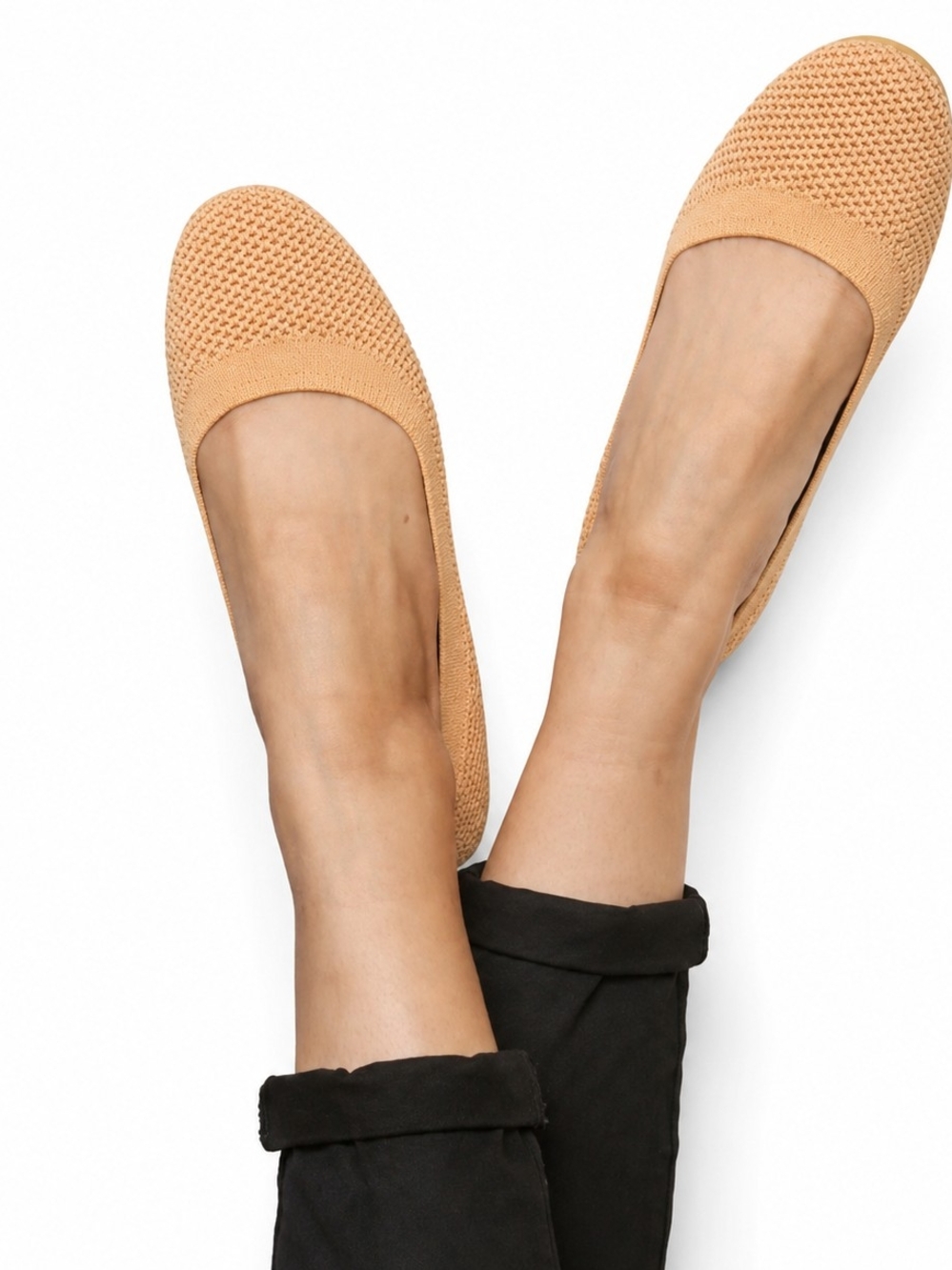 Allbirds Tree Breezers Knit Ballet Flats Slip On Shoe Peach Size 8.5